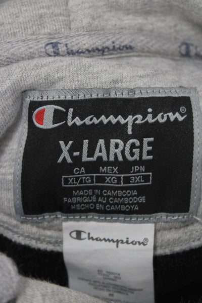 Champion X Timberland Mens Black Logo Pullover Hoodie Size XL