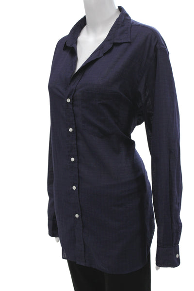 Frank & Eileen Women Basic Floral Collared Button-Up Cotton Long Sleeve Size XL