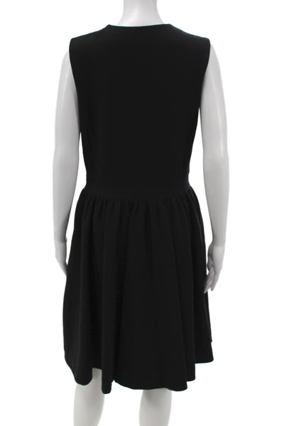 By Malene Birger Womens Fit & Flare Dress Black Sleeveless Round Neck Size 38