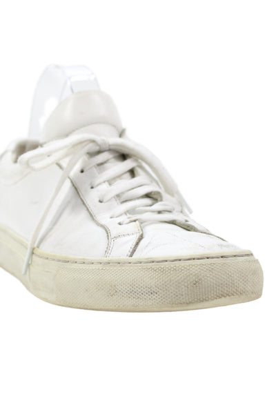 Woman by Common Projects Womens Lace Up Low Top Sneakers White Size 38