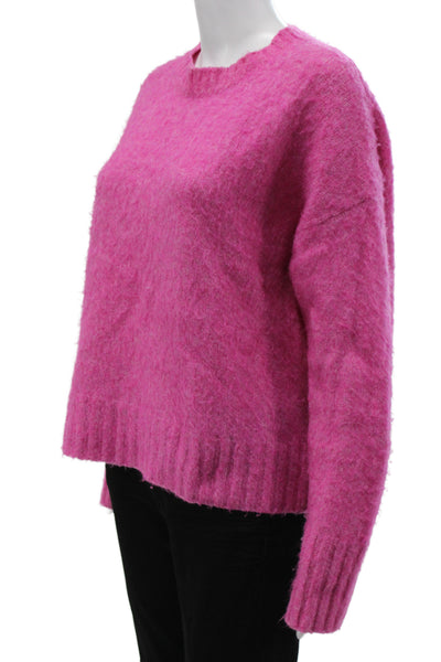 Helmut Lang Womens Pink Pullover Sweater Crew Neck Long Sleeve 45% Wool Size XS