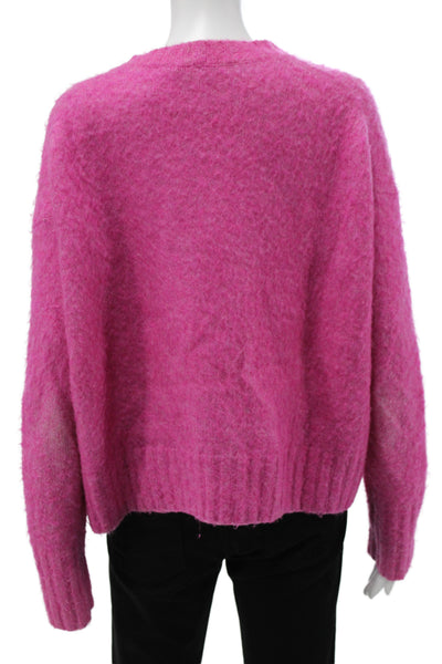 Helmut Lang Womens Pink Pullover Sweater Crew Neck Long Sleeve 45% Wool Size XS