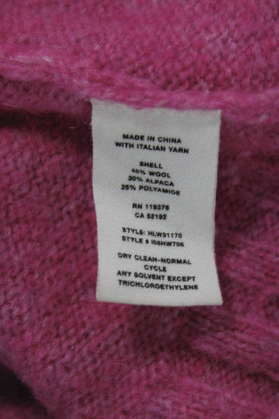 Helmut Lang Womens Pink Pullover Sweater Crew Neck Long Sleeve 45% Wool Size XS