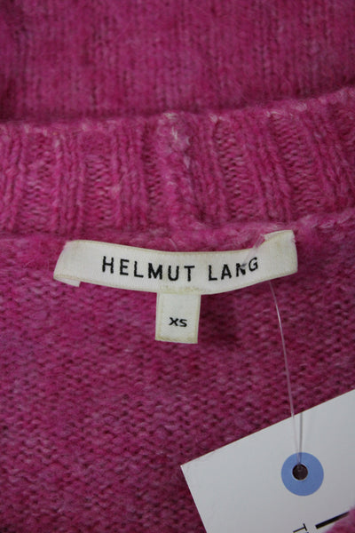 Helmut Lang Womens Pink Pullover Sweater Crew Neck Long Sleeve 45% Wool Size XS