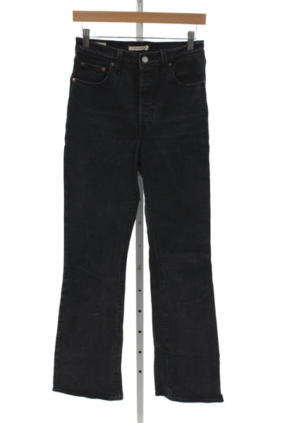 Levis Women Bootcut Black Jeans Cotton High Rise Size 26