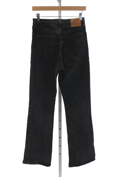 Levis Women Bootcut Black Jeans Cotton High Rise Size 26