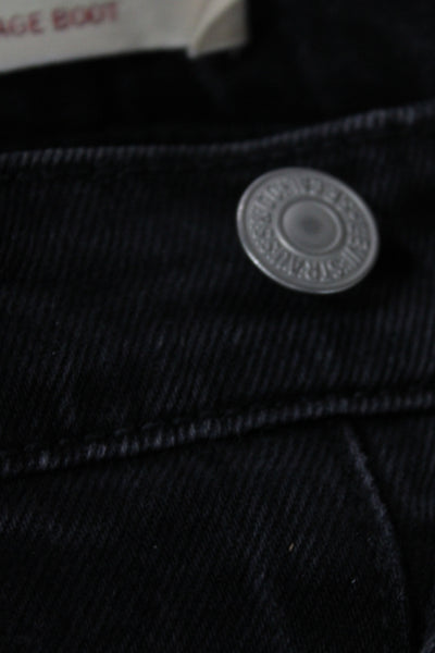Levis Women Bootcut Black Jeans Cotton High Rise Size 26