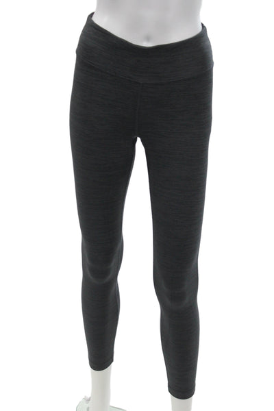 Outdoor Voices Womens Ankle Black Flecked Nylon Athleisure Leggings Size S