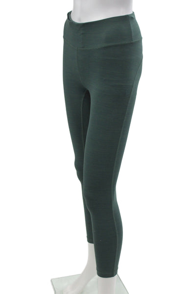 Outdoor Voices Women Ankle Striped Green Polyester Leggings Athleisure Size S
