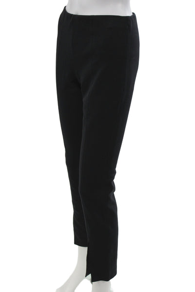 Theory Women Cropped Pants Black Pull On Polyamide Size S