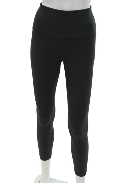 Lululemon Womens Ankle Leggings Black Nylon Athleisure Pull On Size 6