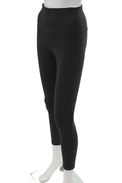 Lululemon Womens Ankle Leggings Black Nylon Athleisure Pull On Size 6