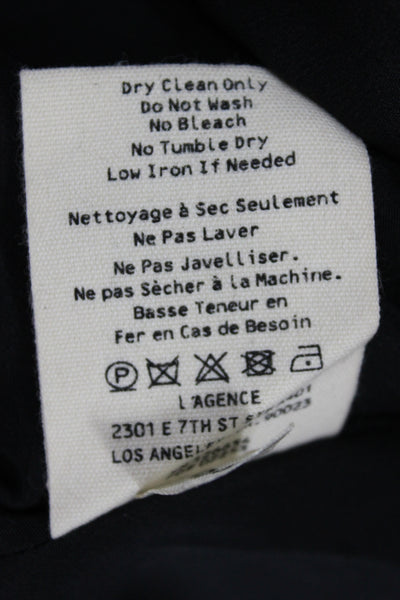 L Agence Women Silk V-Neck Camisole Black Geometric Stars Size S