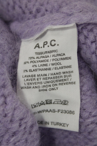 APC Women Pullover Sweater Purple Alpaca Size XS