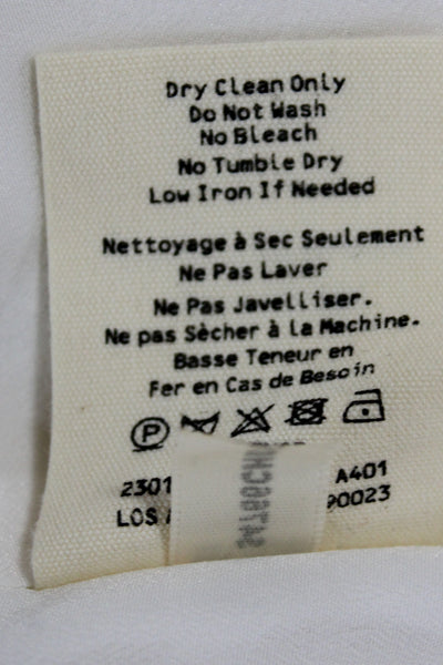 L Agence Women Silk V-Neck Camisole Ivory Sleeveless Size S