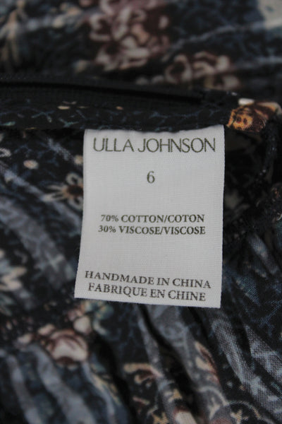 Ulla Johnson Womens Camisole Floral Square Neck Multicolor Size 6