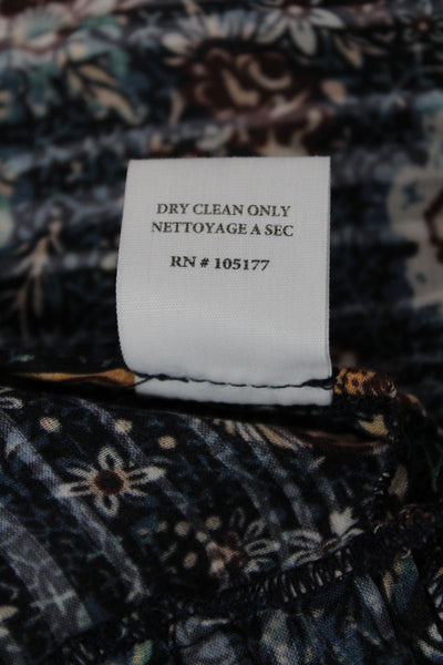 Ulla Johnson Womens Camisole Floral Square Neck Multicolor Size 6
