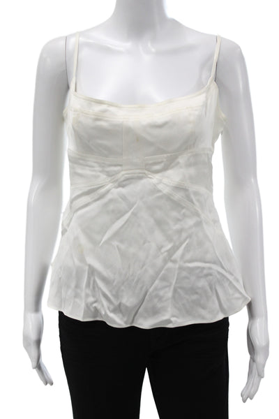 ALC Womens White Square Neck Camisole Viscose Sleeveless Size 10