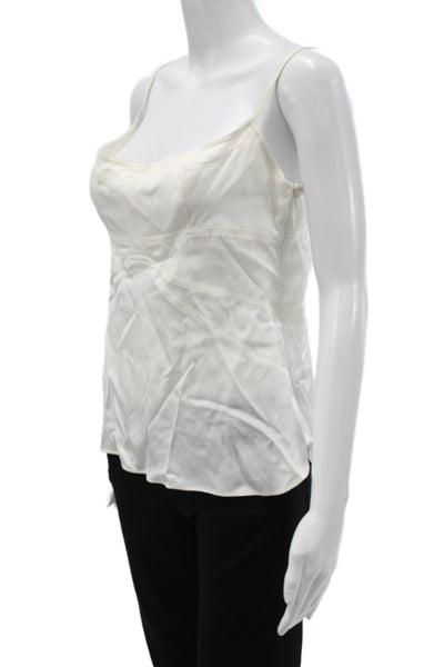 ALC Womens White Square Neck Camisole Viscose Sleeveless Size 10