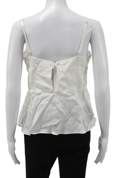 ALC Womens White Square Neck Camisole Viscose Sleeveless Size 10