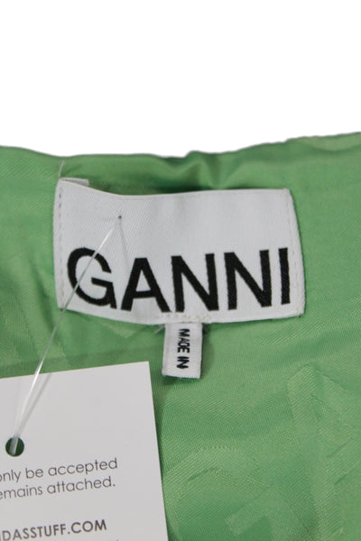 Ganni Womens Mini Tweed Skirt Black Button Size 36