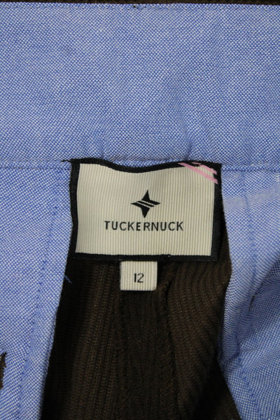 Tuckernuck Womens Cropped Brown Button Pants Polyester Size 12