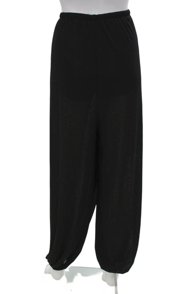 Zara Women Harem Pants Black Drawstring Casual Polyester Size M