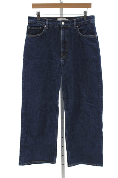 & Other Stories Womens Wide Leg High Rise Jeans Blue Cotton Size 28
