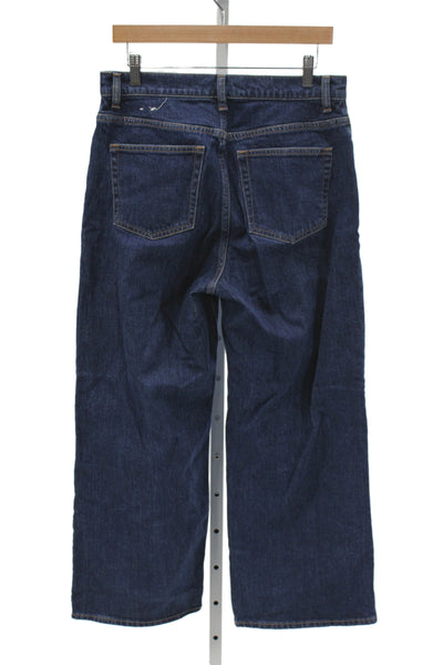 & Other Stories Womens Wide Leg High Rise Jeans Blue Cotton Size 28