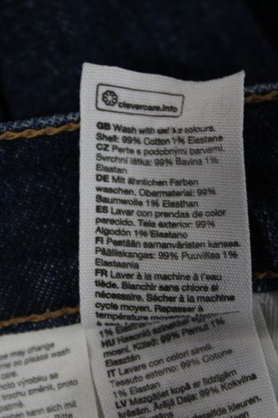 & Other Stories Womens Wide Leg High Rise Jeans Blue Cotton Size 28