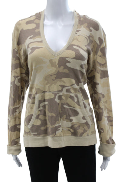 LRL Lauren Active Ralph Lauren Womens Camouflage Pullover Hoodie Beige Size XL