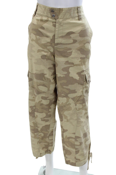 LRL Lauren Active Ralph Lauren Womens Cargo Pants Beige Camouflage Size 14