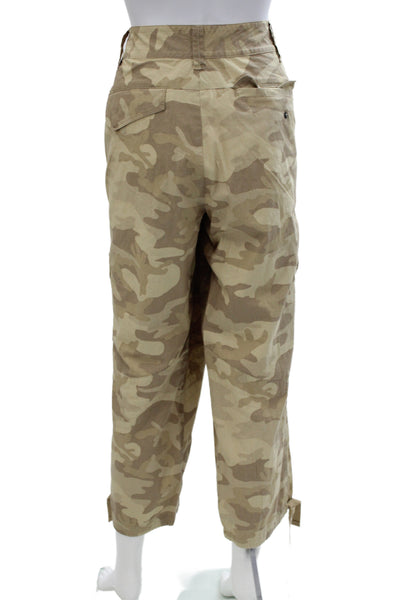 LRL Lauren Active Ralph Lauren Womens Cargo Pants Beige Camouflage Size 14