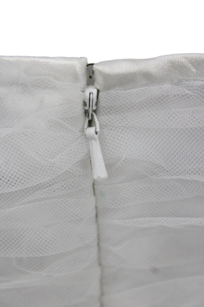 Loralie Women Mermaid Dress White Sweetheart Sleeveless Long Polyester Size 10