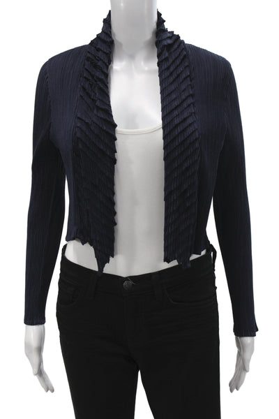 Alquema Women Kimono Jacket Blue Long Sleeve Minimalist Size L