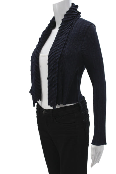 Alquema Women Kimono Jacket Blue Long Sleeve Minimalist Size L