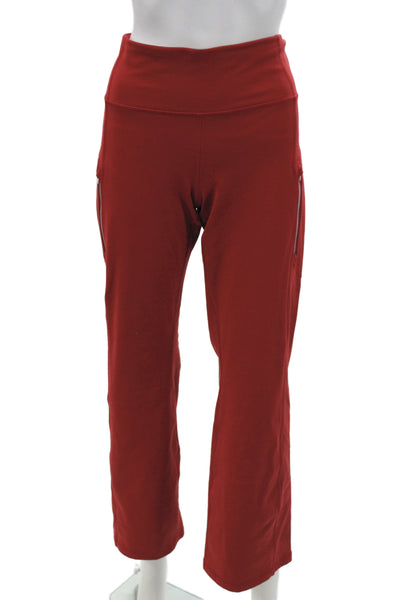 Athleta Womens Cropped Leggings Red Petite Size L