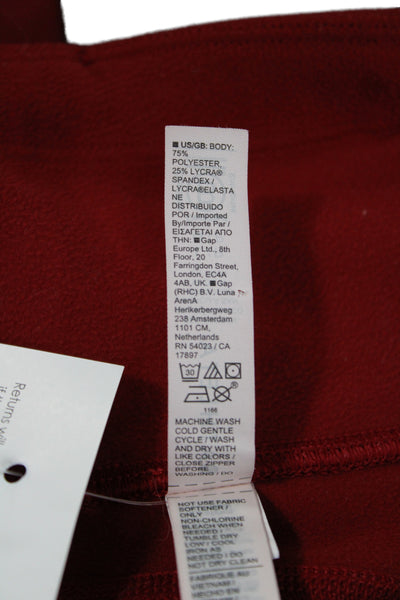Athleta Womens Cropped Leggings Red Petite Size L
