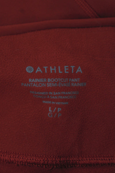 Athleta Womens Cropped Leggings Red Petite Size L