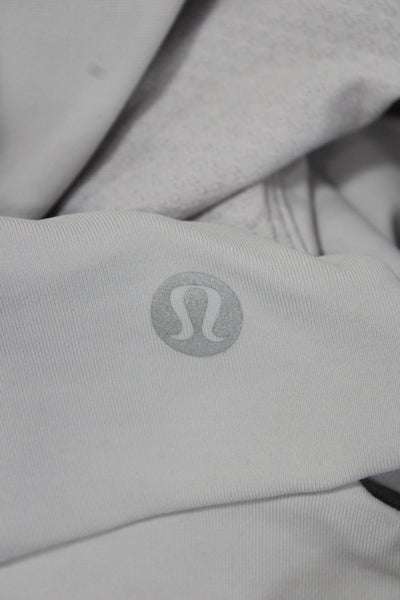 Lululemon Women Cropped Tank Gray High Neck Sleeveless Nylon Pullover Size 8