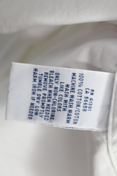 Polo Ralph Lauren Womens White Off Shoulder Basic Blouse Long Sleeve Size S