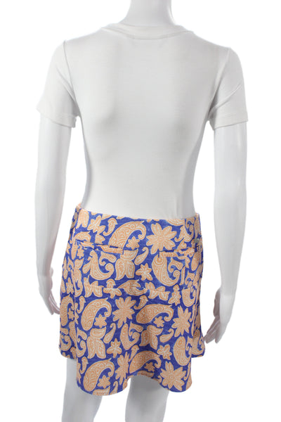 Polo Golf Ralph Lauren Womens Blue Paisley Mini Skort Size S