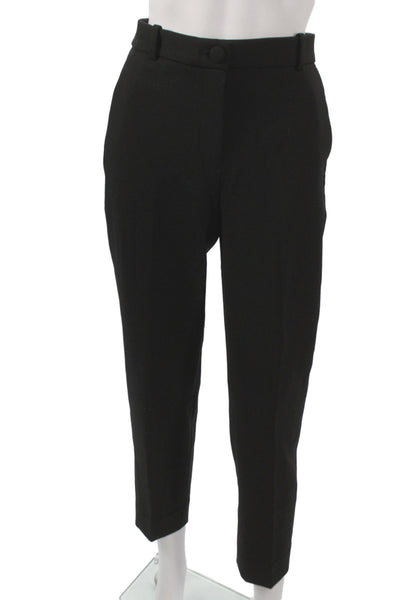 J Crew Women Black Dress Pants Button Closure Size 8