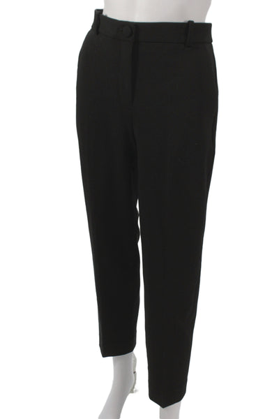 J Crew Women Black Dress Pants Button Closure Size 8