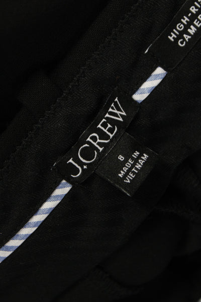 J Crew Women Black Dress Pants Button Closure Size 8