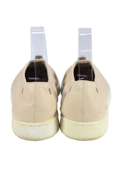 Eileen Fisher Womens Slip On Round Toe Leather Low Top Sneakres Beige Size 7