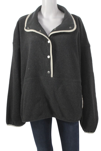 J Crew Womens Pullover Sweater Gray Long Sleeve Polyester Size 3X