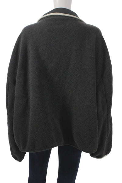 J Crew Womens Pullover Sweater Gray Long Sleeve Polyester Size 3X