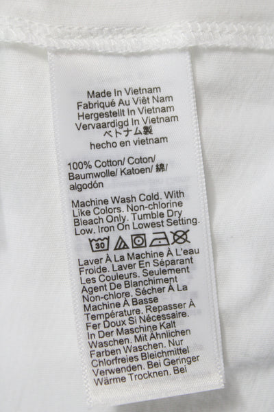 J Crew Women White Jersey Cowl Neck Long Sleeve T-Shirt 100% Cotton Size 3X