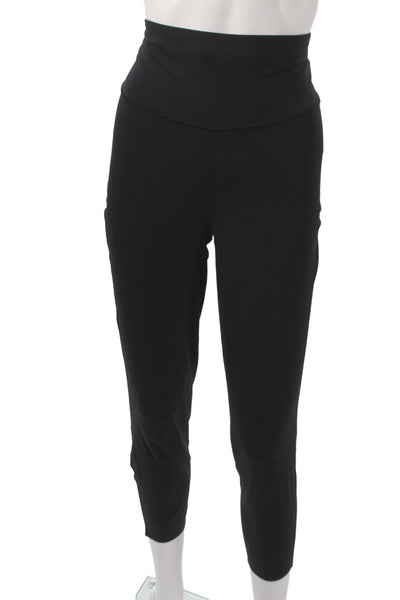 Lululemon Women Capri Leggings Black Nylon Athleisure Size 14